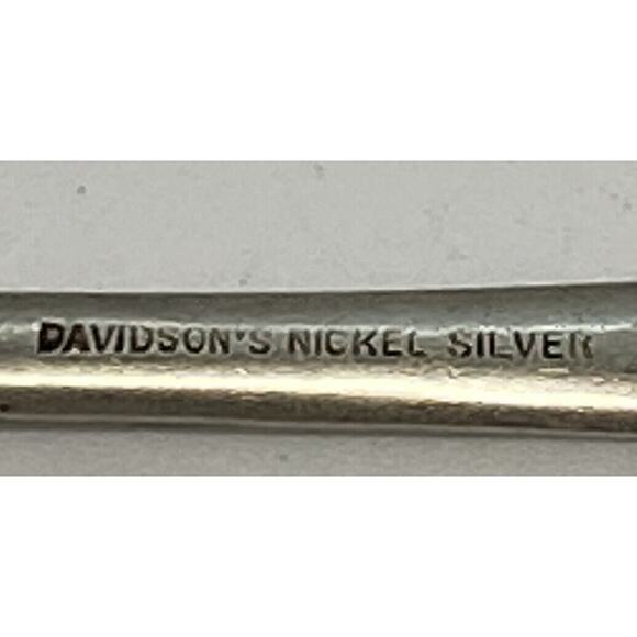 Early 20th Century Two Nickel Silver 7 1/8" Tablespoons Estate Rustic Primitive - Picture 8 of 12